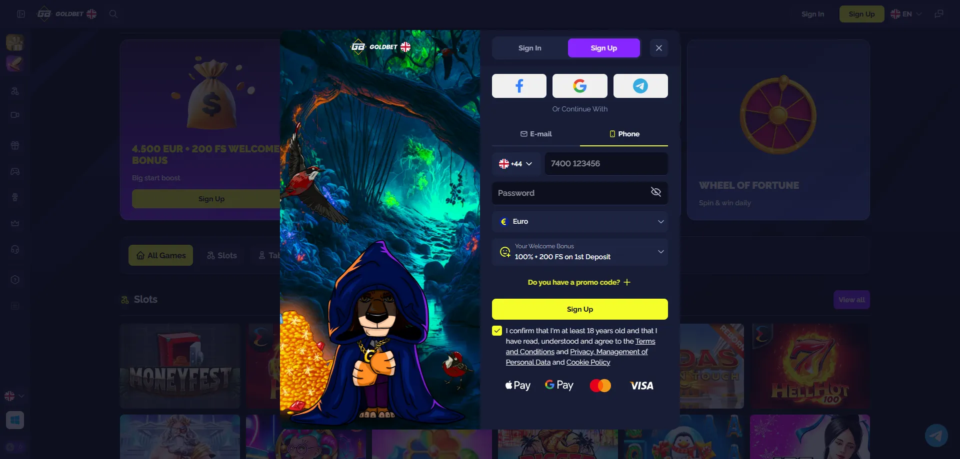 Goldbet Casino registration steps for new players in Pakistan