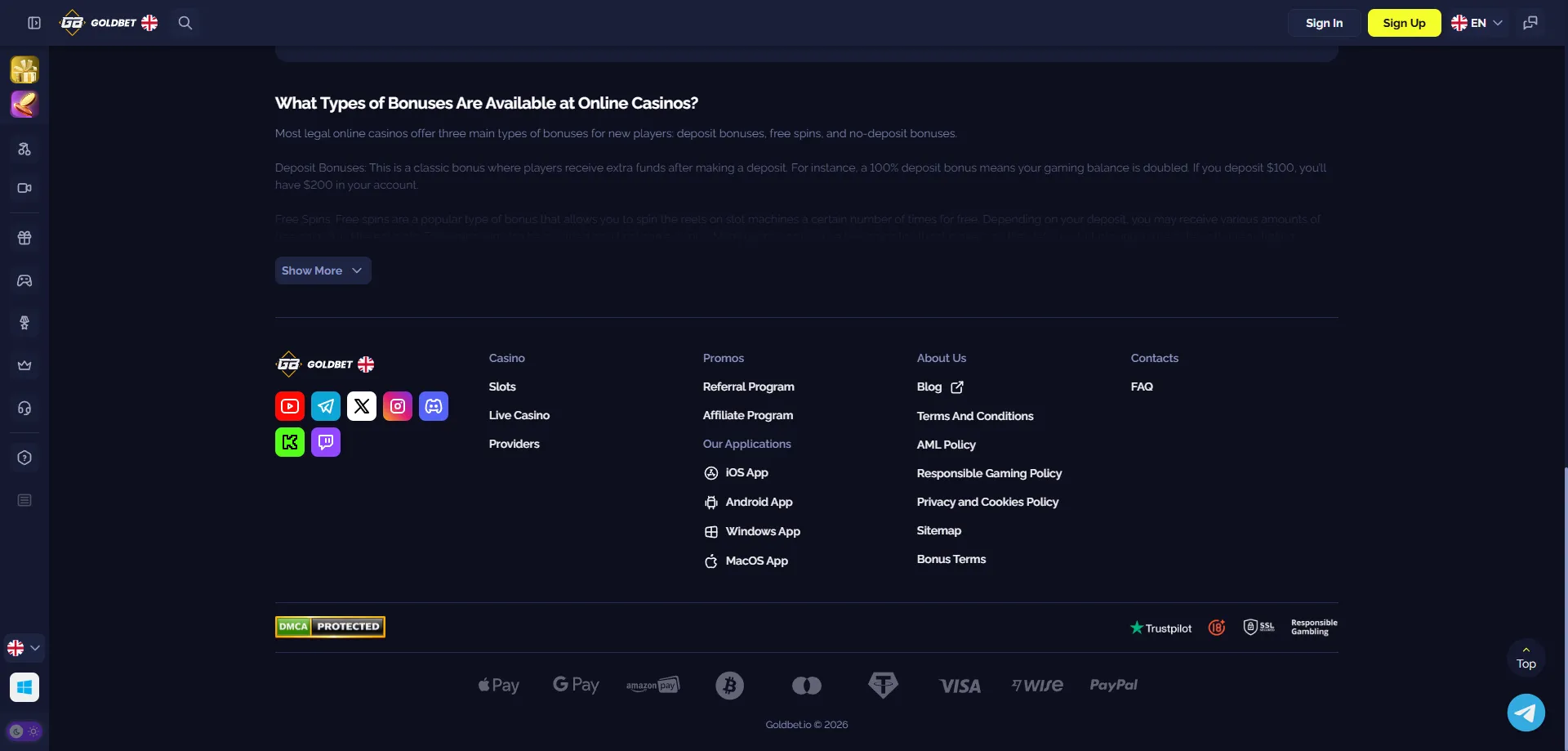 Goldbet Casino deposit and withdrawal methods &mdash; fast crypto and e-wallet options
