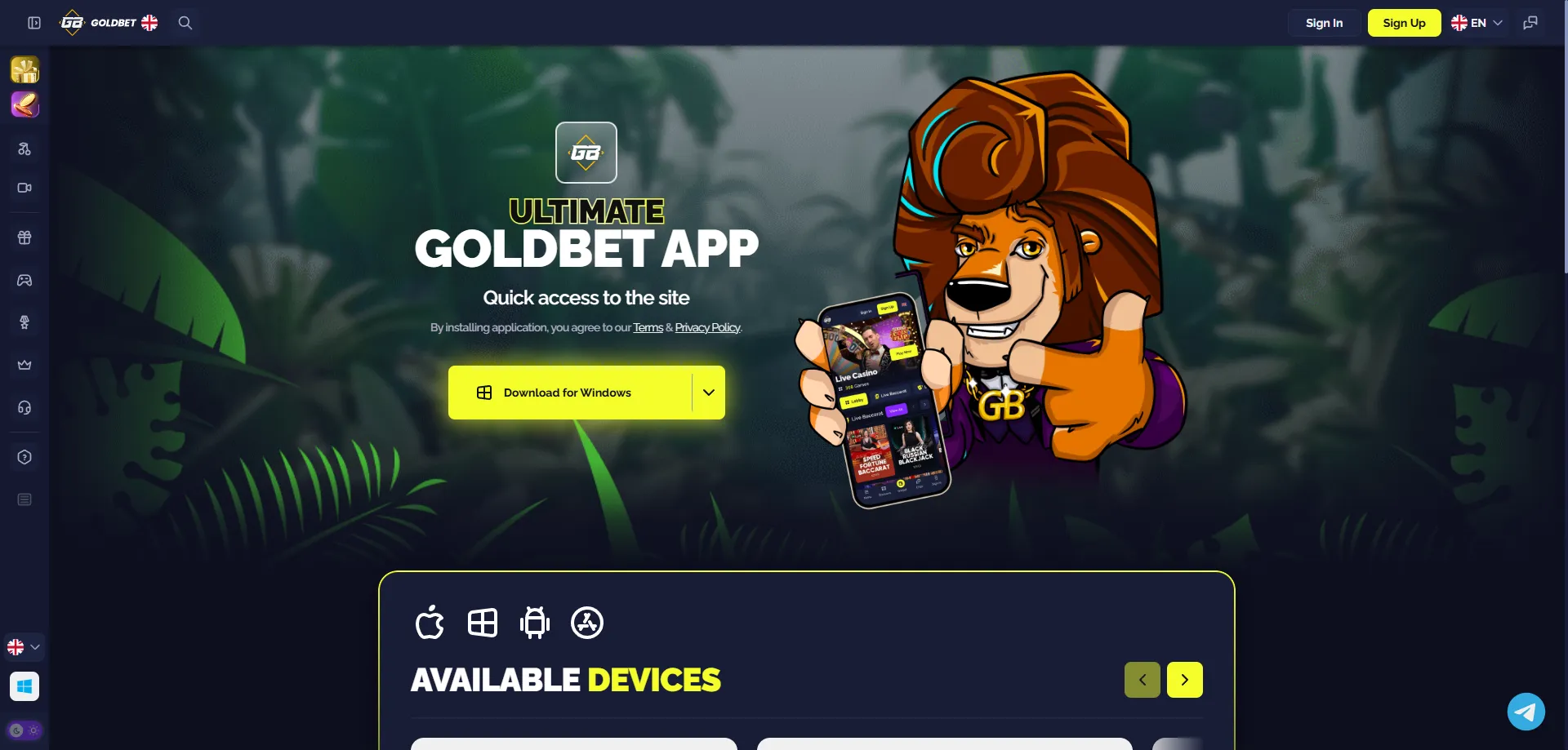 Goldbet Casino mobile app download for Android and iOS &mdash; Pakistan 2026